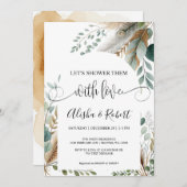 Moderne botanische Paare - Einladung (Vorne/Hinten)