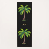 Moderne botanische Palmen auf schwarz Personalisie Yogamatte (Vorderseite)