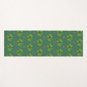 Moderne botanische Palmen im Sommer auf Grün Yogamatte (Vorderseite (Horizontal))