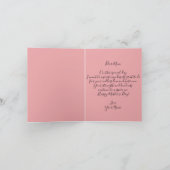 Moderne botanische Pastelinie Art Muttertag Karte (Innenseite)