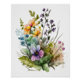 Moderne botanische Pflanze Blätter Leinwand Mauer  Poster