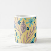Moderne botanische Pflanzen und Blumen Kaffeetasse (Mittel)