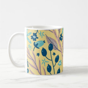 Moderne botanische Pflanzen und Blumen Kaffeetasse
