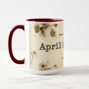 Moderne botanische Poesie in Blüte Tasse