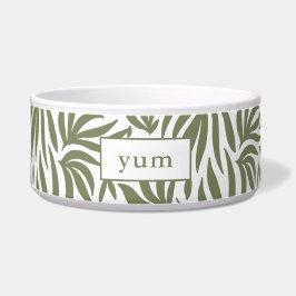 Moderne Botanische Print Yum Dog Bowl Napf