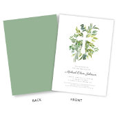 Moderne botanische Religiöse Kreuztaufe Einladung