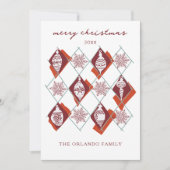 Moderne botanische Rote Weihnachten froh (Vorderseite)