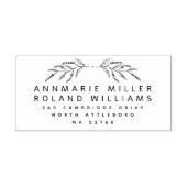Moderne botanische Rücksendeadresse mit zwei Nachn Permastempel (Design)