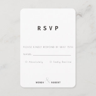 Moderne botanische Sammlung RSVP-Karte RSVP Karte