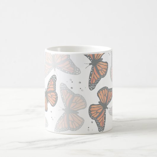 Moderne botanische Schmetterlinge Kaffeetasse (Mittel)