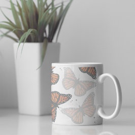 Moderne botanische Schmetterlinge Kaffeetasse