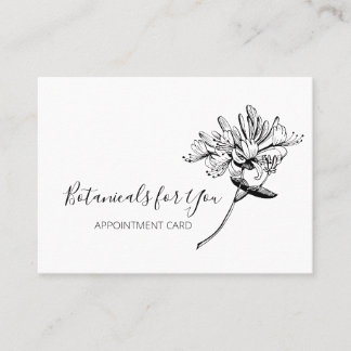 Moderne botanische Schrift und Geißblatt Visitenkarte