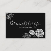 Moderne botanische Schrift und Gezeichnet Blume UK Visitenkarte (Vorderseite)