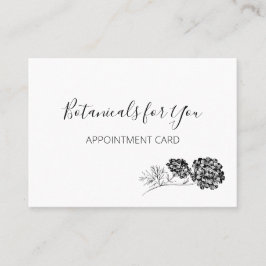 Moderne botanische Schrift und Gezeichnet Blume Visitenkarte