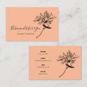 Moderne botanische Schrift und Honeysuckle UK / Eu Visitenkarte (Vorne/Hinten)