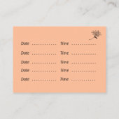 Moderne botanische Schrift und Honeysuckle Visitenkarte (Rückseite)