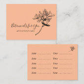 Moderne botanische Schrift und Honeysuckle Visitenkarte (Vorne/Hinten)