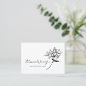 Moderne botanische Schrift und Honeysuckle Visitenkarte (Stehend Vorderseite)