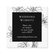 Moderne botanische Schwarz-Weiß-Hochzeit mit Blume