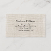 Moderne botanische Schwarzwurzel Naturmilch Visitenkarte (Rückseite)