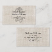 Moderne botanische Schwarzwurzel Naturmilch Visitenkarte (Vorne/Hinten)