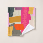 Moderne botanische Silhouette - Kunstblöcke Badhandtuch Set (Waschlappen)