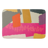 Moderne botanische Silhouette künstlerische Farbbl Badematte (Vorderseite)