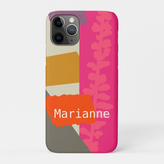 Moderne botanische Silhouette künstlerische Farbbl Case-Mate iPhone Hülle (Rückseite)