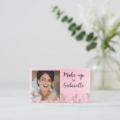 Moderne botanische Soft-Pink-Boho-Foto-QR-Code Visitenkarte (Stehend Vorderseite)
