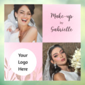 Moderne botanische Soft-Pink-Boho-Photo-Schrift Fensteraufkleber (Blatt 3)