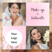 Moderne botanische Soft-Pink-Boho-Photo-Schrift Fensteraufkleber (Blatt 2)