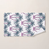 Moderne botanische Sommerpalmen auf Weiß Badhandtuch Set (Handtuch)