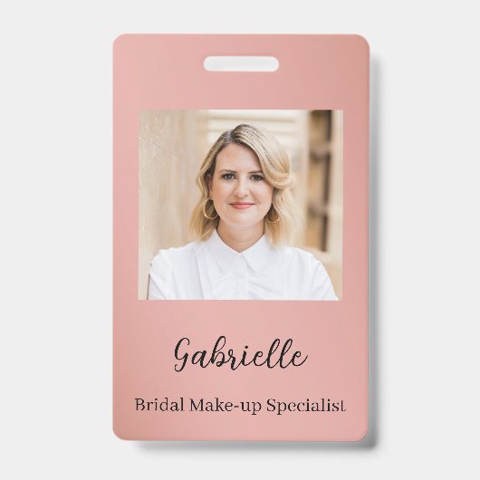 Moderne botanische staubige Rose Boho-Foto Ausweis (Vorderseite)