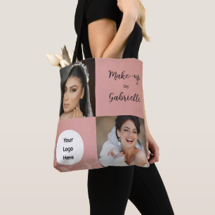 Moderne botanische staubige Rose Boho-Fotoschrift- Tasche