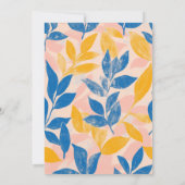 Moderne botanische Tischnummer (Rückseite)