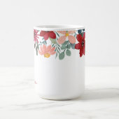 Moderne botanische, trendige Mit Monogramm Foliage Kaffeetasse (Mittel)