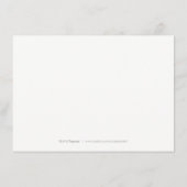 Moderne botanische Vegetation rustikale Unterkunft Begleitkarte (Rückseite)