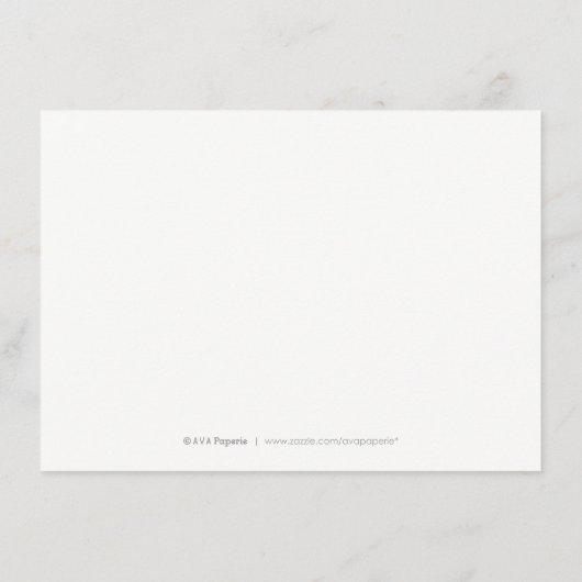 Moderne botanische Vegetation rustikale Unterkunft Begleitkarte (Rückseite)