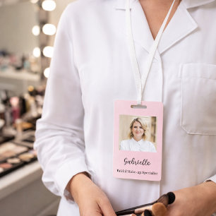 Moderne botanische weiche rosa Boho-Foto Ausweis