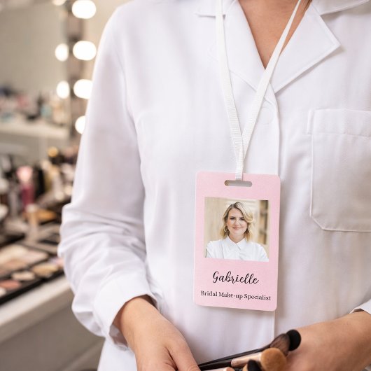 Moderne botanische weiche rosa Boho-Foto Ausweis