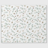 Moderne botanische Weihnachten Geschenkpapier (Flach)