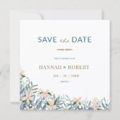 Moderne Botanische Wildblumen-Hochzeit - Save the  Date (Vorderseite)