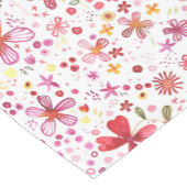 Moderne botanische Wildwasser-Blume Kurzer Tischläufer (Ecke)