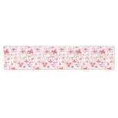 Moderne botanische Wildwasser-Blume Kurzer Tischläufer (Horizontal)