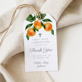 Moderne botanische Zitrusfrüchte Girl First Commun Geschenkanhänger