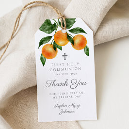 Moderne botanische Zitrusfrüchte Vielen Dank Erste Geschenkanhänger