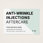 Moderne Botox-Injektionskarte (Vorderseite)