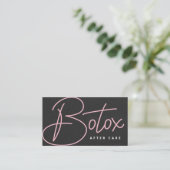 Moderne Botox Lip Filler Anleitung Aftercare Card Visitenkarte (Stehend Vorderseite)