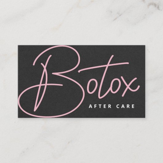 Moderne Botox Lip Filler Anleitung Aftercare Card Visitenkarte (Vorderseite)