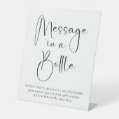 Moderne Botschaft in einem Flaschenbuch Sockelschild (Vorderseite)